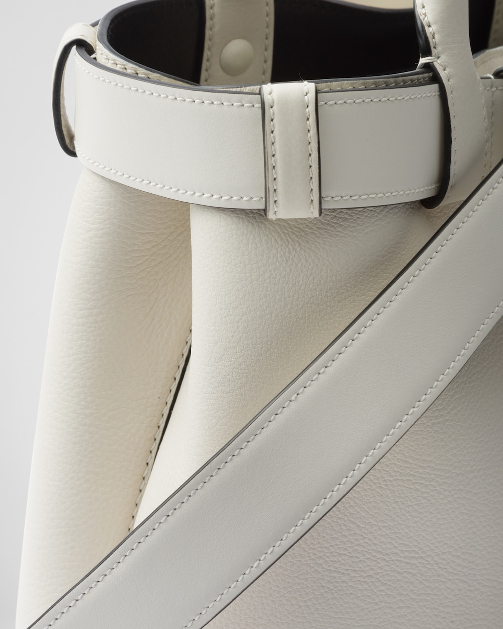 Prada Buckle Small Leather Handbag With Belt - Image 5